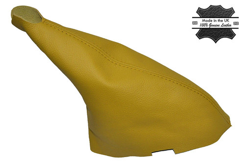 Yellow leather skin handbrake - leather,