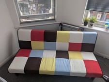Sofa Bed Click Clack Modern Sleeper Sofa Settee Rainbow Patchwork