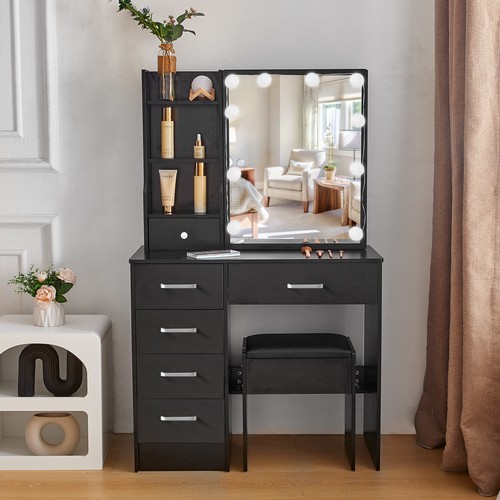 Dressing table with - table, lights