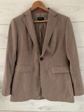 Oxford Retro Dogtooth Woman Check Blazer Suit Jacket Eco Smart Carreman Size 10