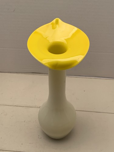 Vintage handmade glass vase - vintage,