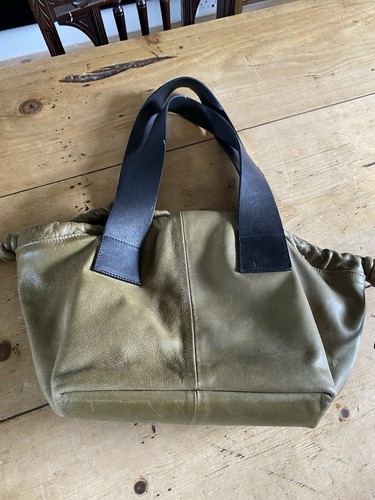 Zara khaki green leather - khaki,