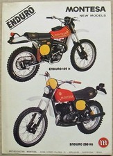 MONTESA ENDURO 125H & 250H6 Motorcycle Sales Spec Leaflet 1978 #FGE-78-E