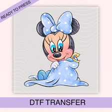 Disney Baby Minnie Mouse Iron On Dtf Transfer Childrens Ladies T-shirt