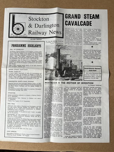 Stockton darlington railway - &,