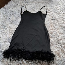 Nasty Gal Slinky Feather Trim