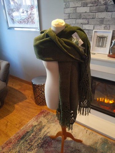 Beth terrell green shawl - green, /