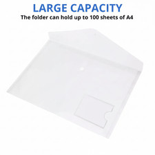A4 Clear Plastic Wallets –