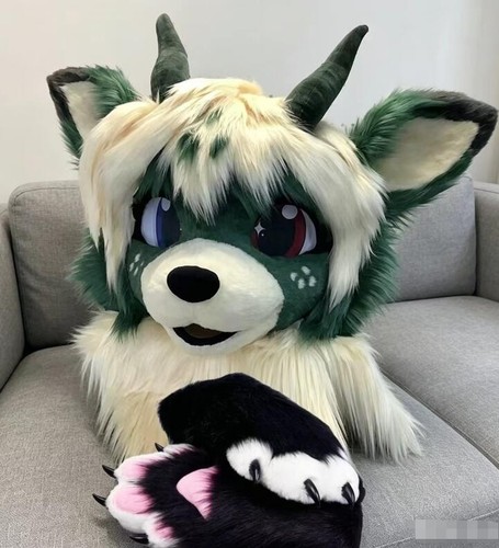 Fursuit long haired dog fox - long,