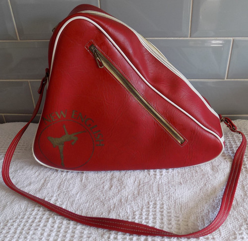 Vintage red ice skating - vintage,
