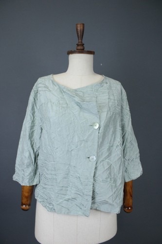 Oska sage green abstract - sage, silk