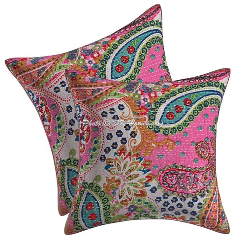 Bohemian cotton throw pillow - cotton,
