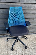 Adjustable Herman Miller Sayl Blue Ergonomic Operator Office Chair