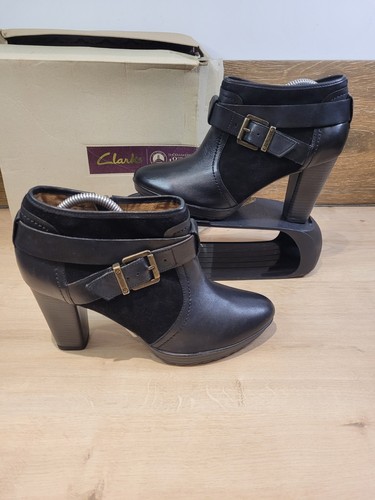 Clarks black leather - clarks, boots