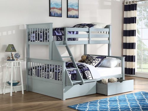 Pine double bunk beds - bunk,