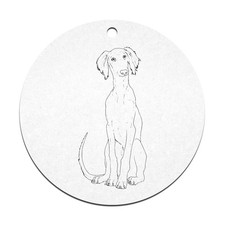 2 x 70mm 'Saluki Puppy' Flat