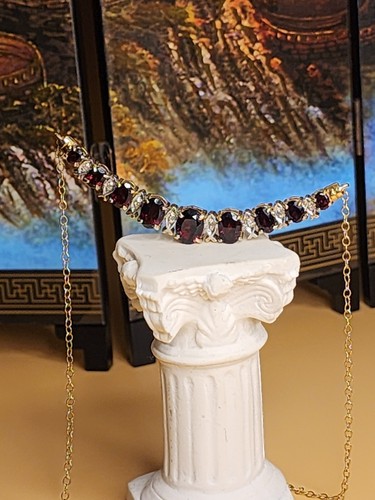 Vtg diamond garnet 925 - vtg,