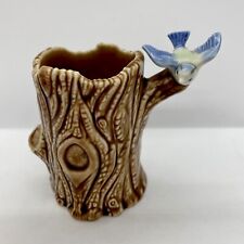 Wade Blue Bird Tree Trunk Posy Vase (1957-59) VGC Great Colourways Light Brown