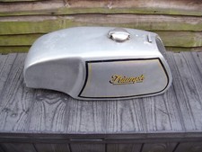 Classic Racing Triumph Aluminium Fuel Tank With Cap Used Good Condition