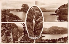 Ullswater Multi View Cumbria Postcard Unposted RP