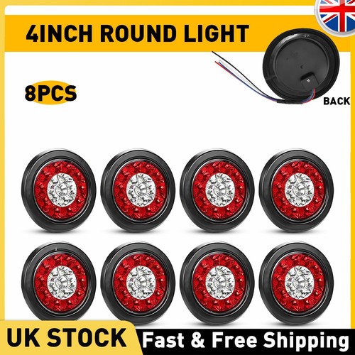 8pcs 12v 24v - 8pcs, round