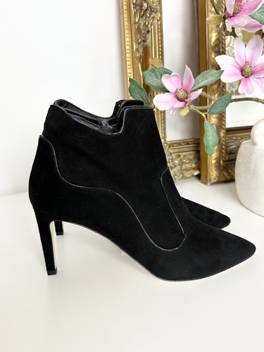Bennett black suede ankle - black,