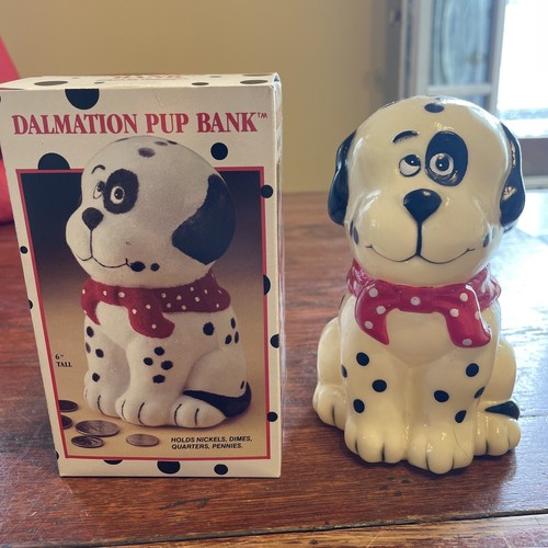 Vintage dalmatian pup bank - pup,