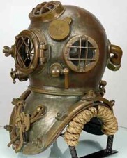 18 Inch Diving Divers Helmet U.S Navy Mark V Deep Sea Antique Scuba Vintage Gift