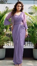 Women crystal lycra saree - women’s,