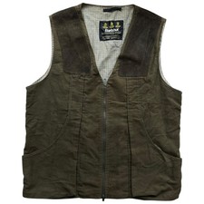 Barbour Moleskin Waistcoat Mens XL Green Shooting Hunting Sporting Vest