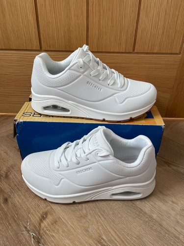 Ladies white skechers - white,