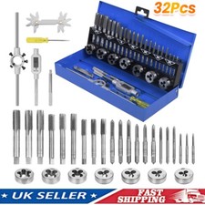 32 PCS Metric Tap And Die Set 32pc M3 M4 M5 M6 M8 M10 M12 Tap & Die & Taper Plug