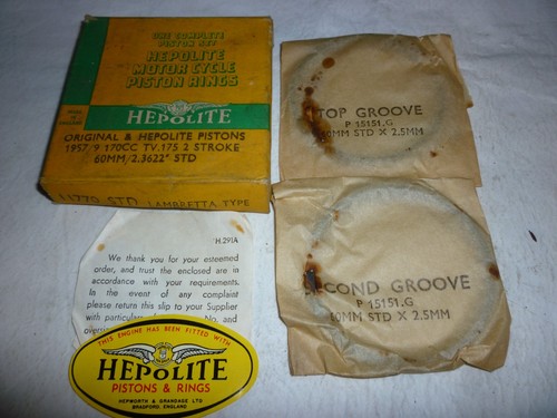 Hepolite piston ring set 60 - piston, set,