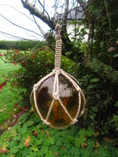 Amber   Glass Rope Fishing Float Nautical