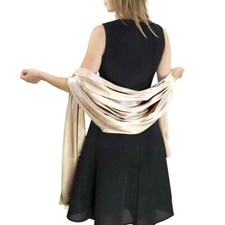 Wedding Satin Shawl, Plain Silky Large Scarves for Women Bridesmaids Proms