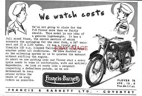 C1958 advert francis barnett - advert, francis-barnett
