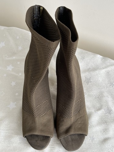 Papaya khaki green sock boots - papaya,