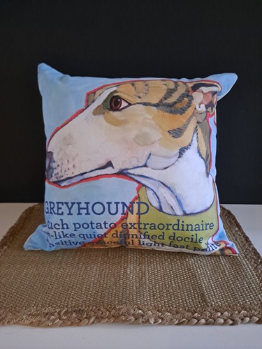 Greyhound pillow 16 - greyhound, x