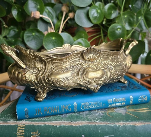 Antique brass jardiniere - brass,