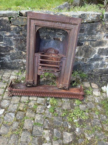 Cast iron fire fireplace - fire, &