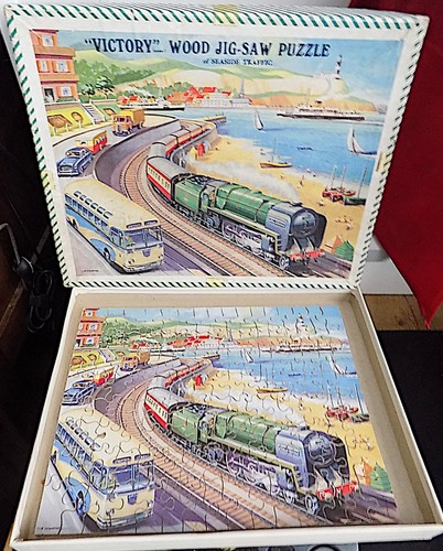 Vintage wooden jigsaw puzzle - vintage,