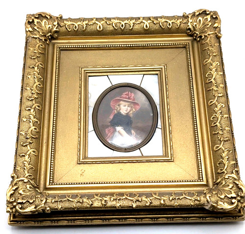 Antique portrait miniature - antique,