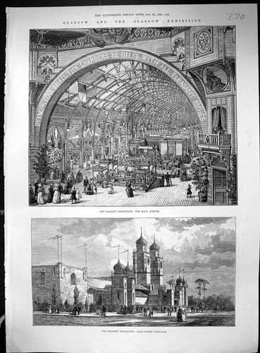 Old 1883 glasgow exhibition - 1883,