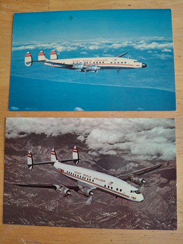 Twa postcards lockheed 1049 - 2,