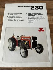 Original Massey Ferguson MF230 Product Specification Sheet-1987