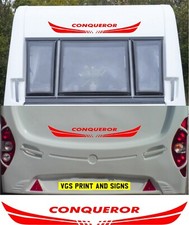 SWIFT CONQUEROR CARAVAN/MOTORHOME 2 PIECE KIT STICKERS CHOICE OF COLOUR #018