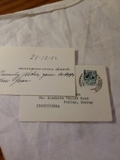 beniamino gigli 1952 new year note to fan in UK in his hand in envelope