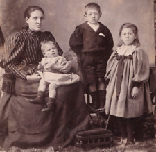 Cabinet Card Photo Woman Children Fashion Sharp Hamilton Strathaven Scotland