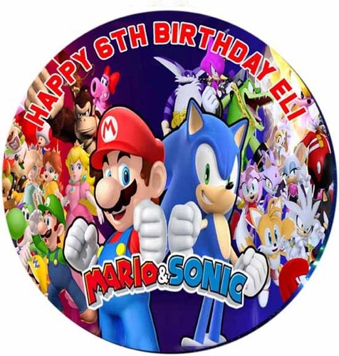 Mario sonic birthday cake - mario,