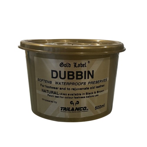 Gold label dubbin - label,